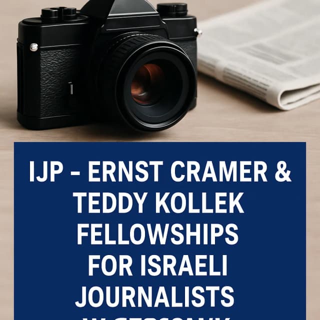 IJP - Ernst Cramer & Teddy Kollek Fellowships for Israeli Journalists in Germany