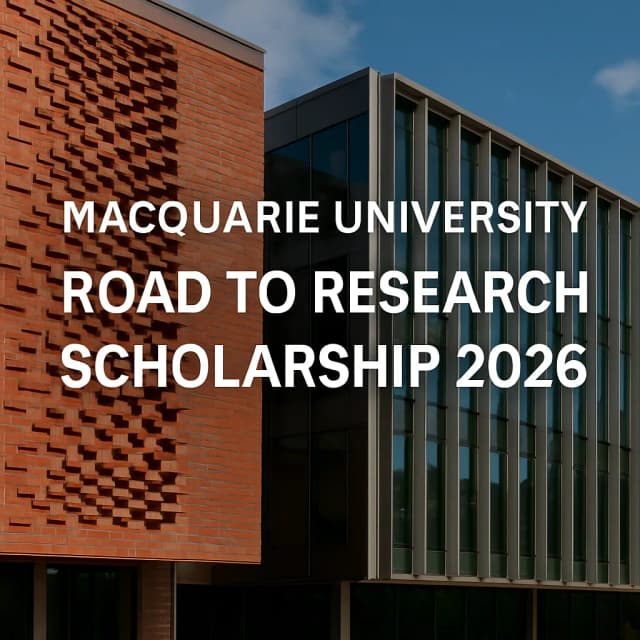 Macquarie University Road to Research Scholarship 2026