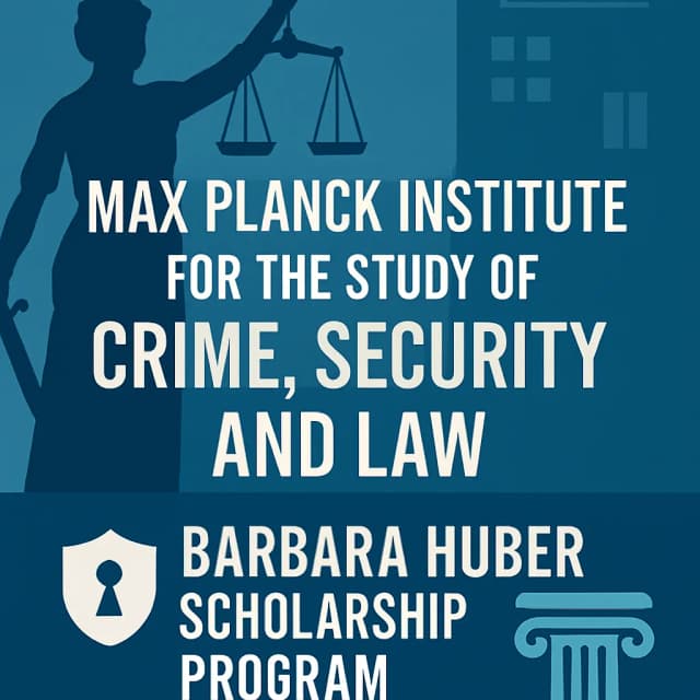 Max Planck Institute for the study of Crime, Security and Law - Barbara Huber Scholarship Program 2027