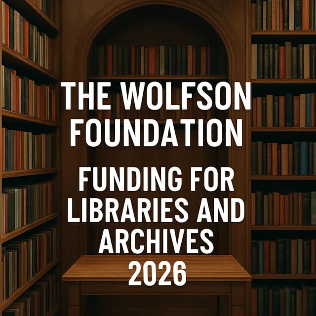 The Wolfson Foundation Funding for Libraries and Archives 2026