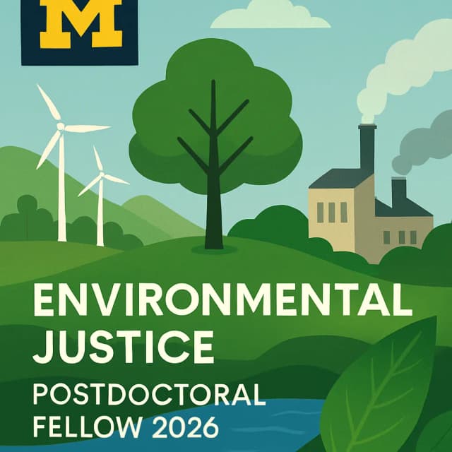 University of Michigan - Environmental Justice Postdoctoral Fellow 2026